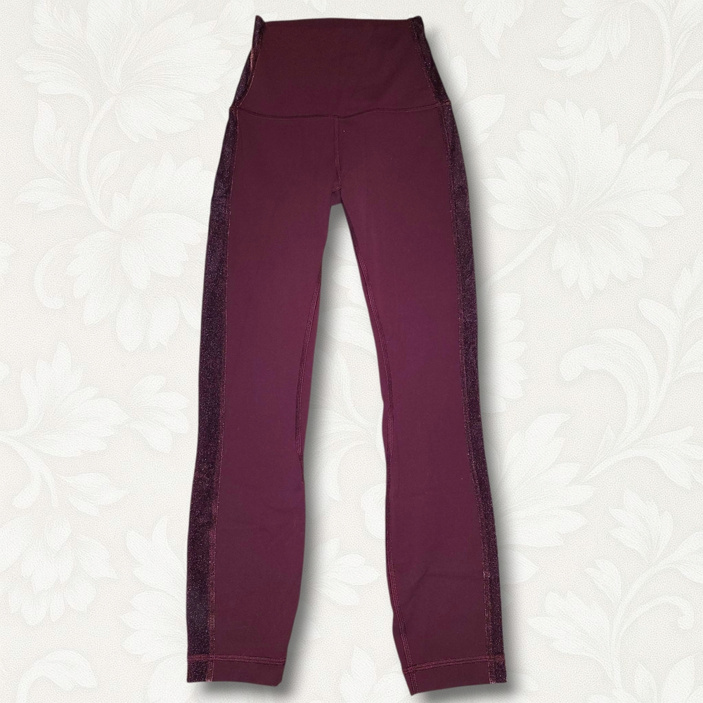 Lululemon Align Super High-Rise Velvet Trim Cropped Leggings Size 2